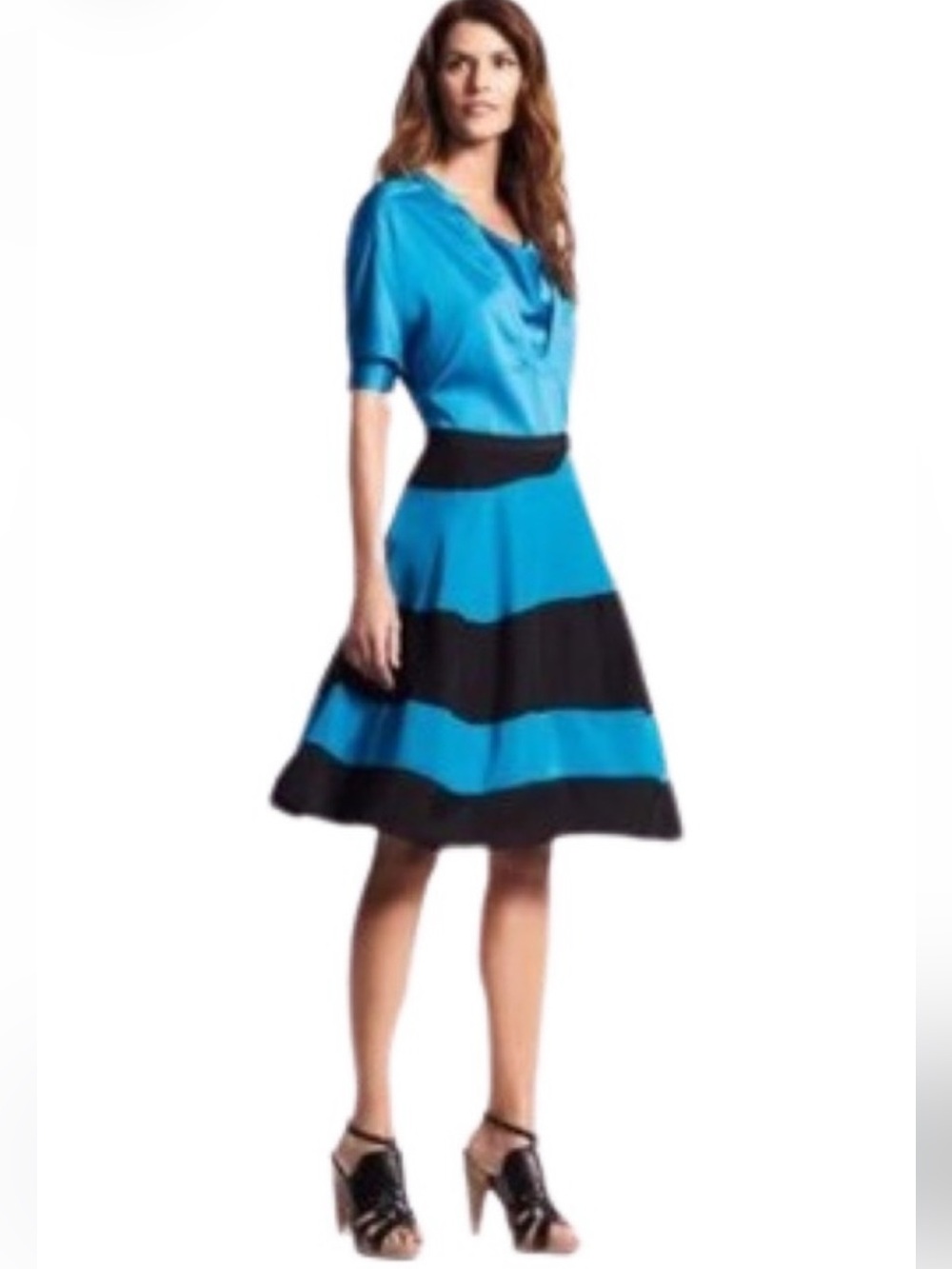 Derek Lam for Design Nation Bold Striped Asymmetrical A-Line Skirt SZ 8